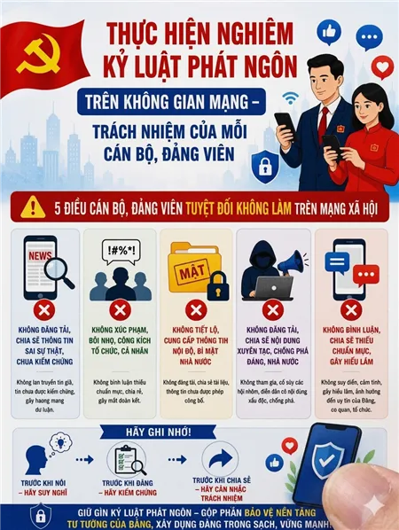 Thực hiện nghiêm kỷ luật phát ngôn trên không gian mạng